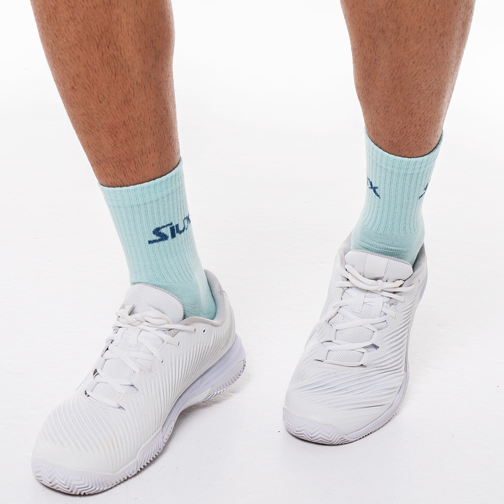 PACK 2 CALCETINES SIUX ALTURA MEDIA REVEAL - WHITE + TURQUOISE SS25 (35/38)