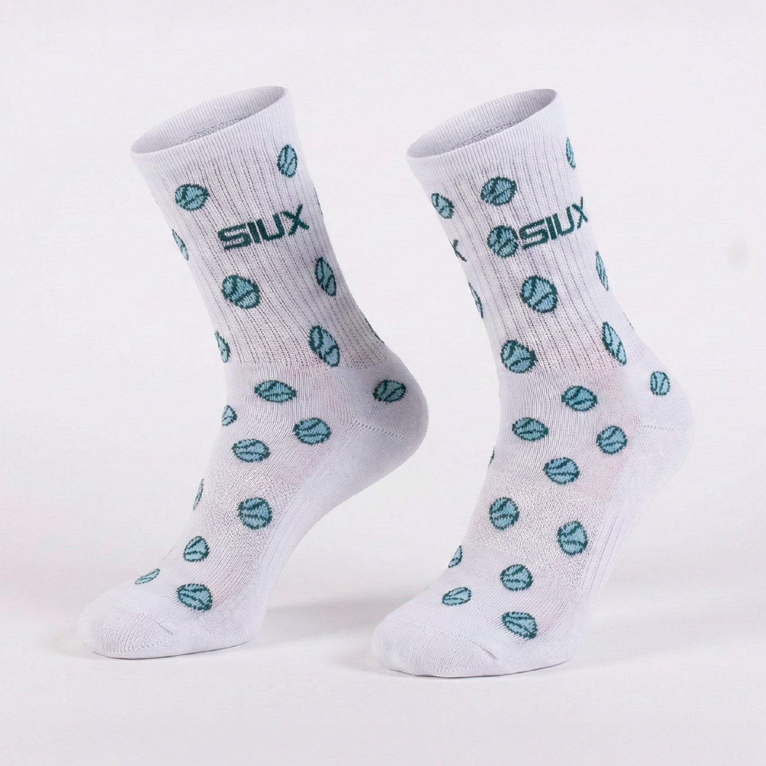 PACK 2 CALCETINES SIUX SILK 26 CAÑA ALTA WHITE GREEN