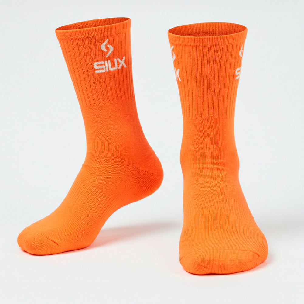 PACK 2 CALCETINES SIUX GROOVE 26 CAÑA ALTA NARANJA BLANCO