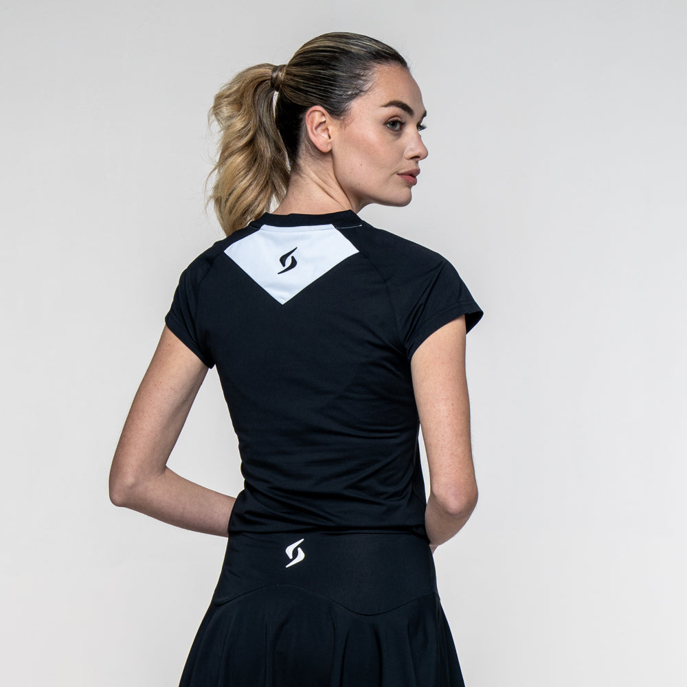 CAMISETA SIUX MATCH 26 MUJER NEGRA
